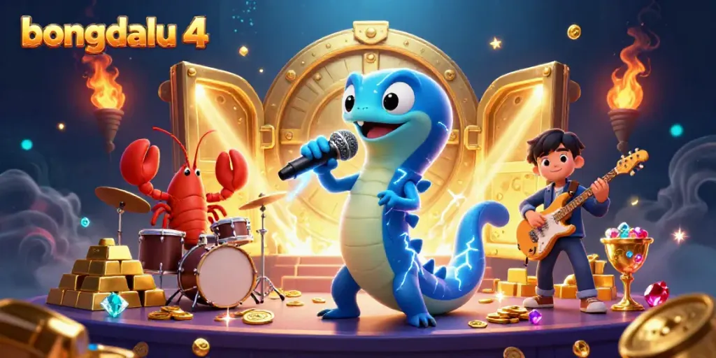 Experience the thrill of bongdalu 4 with an electrifying underwater casino performance featuring vibrant characters and treasure.