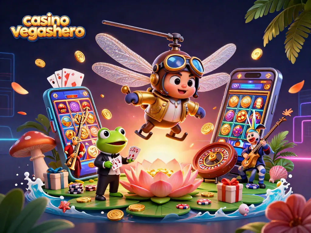 Engage in spins and wins at casino vegashero with vibrant characters and games all around.