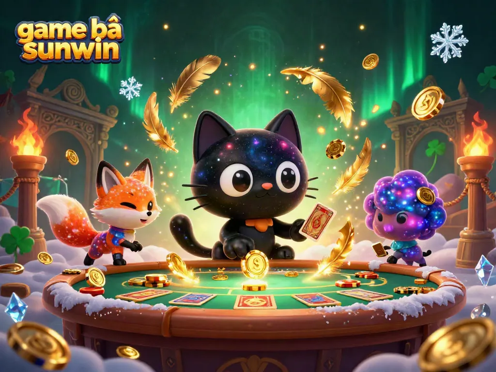 Engage in exciting gameplay at game bài sunwin with a colorful cosmic casino setting featuring vibrant characters.