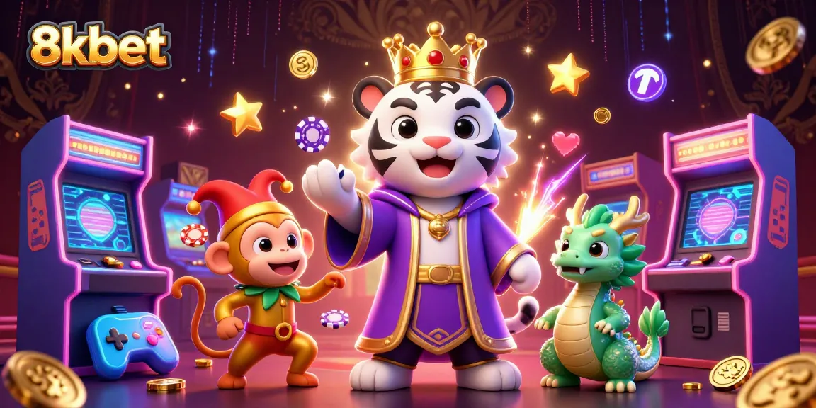 Experience 8xbet's thrilling 3D casino adventure with vibrant graphics and dynamic characters.